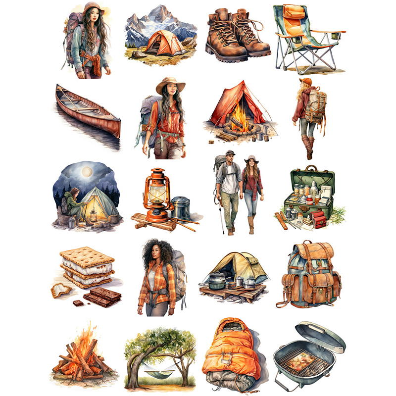 20Pcs/Pack Outdoor Camping Sti - Garden Journal Planner ulasan dan harga