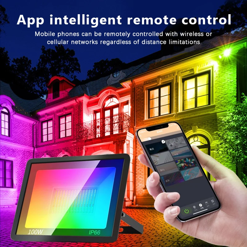 RGB TUYA Floodlight Smart APP  - Smart Garden Drawing ulasan dan harga