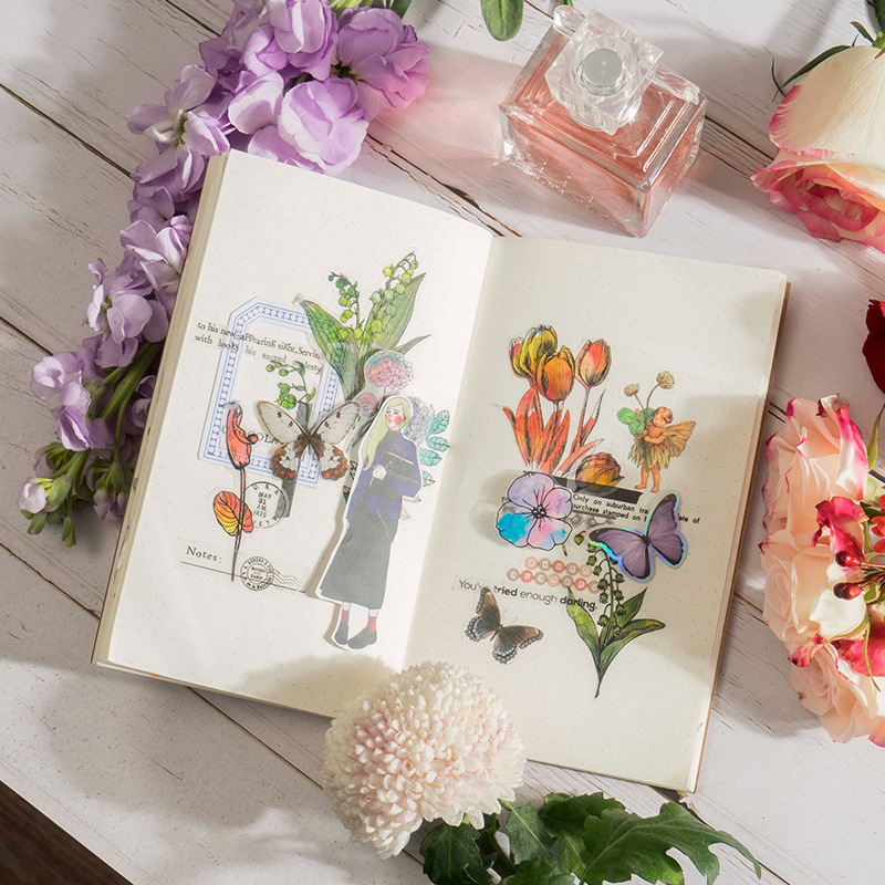 30pcs Kawaii Stationery Sticke - Garden Journal Planner ulasan dan harga