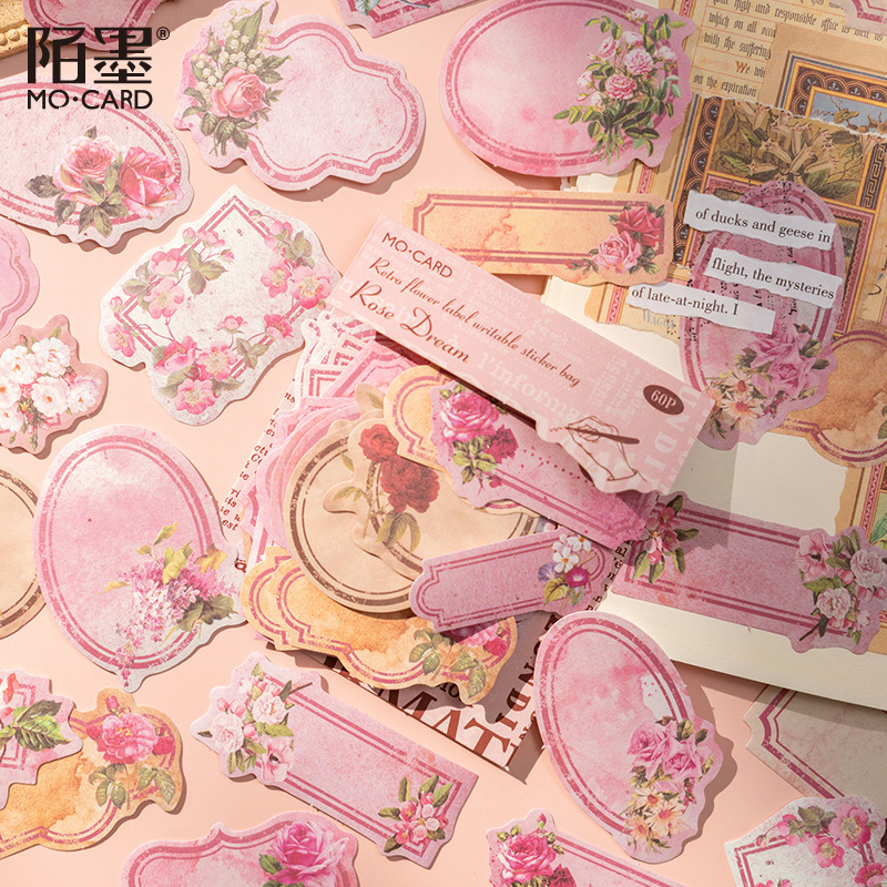 60pcs Kawaii Stationery Sticke - Garden Journal Planner ulasan dan harga